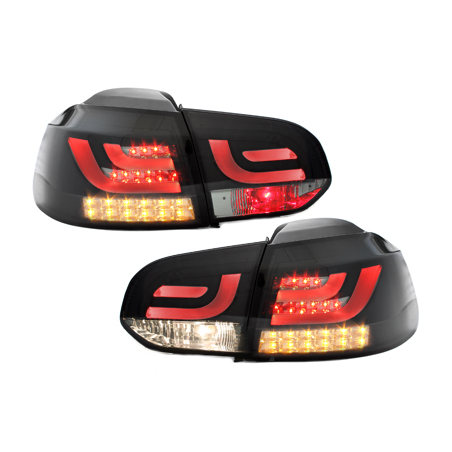 Feux arrière LED VW Golf VI _MIT clignotant LED  Noir/Fumé