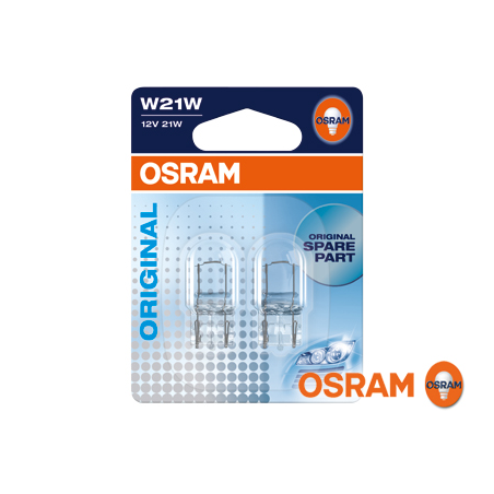 OSRAM Lampen mit Glasquetschsockeln für PKW W21W-Doppelblister