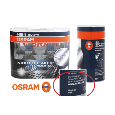 OSRAM NIGHT BREAKER Unlimited HB4 12 V/51 W (2 Pièces)