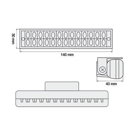 Feux de jour avec 26 LED LxHxT 140x30x40mm (2 pièces)