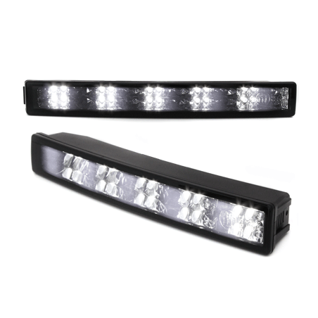 Feux de jour LITEC 20 LED LxHxT 232x30x40 mm (2 pièces)  Noir