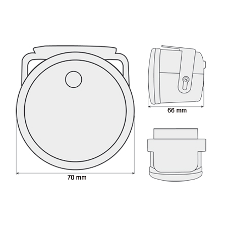 Feux de jour avec 1 hipower LED 70 mm rond