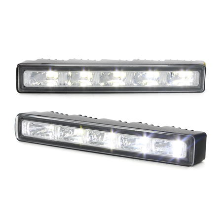 Feux de jour avec 5 hipower LED LxHxT 160x25x35mm-Chrome