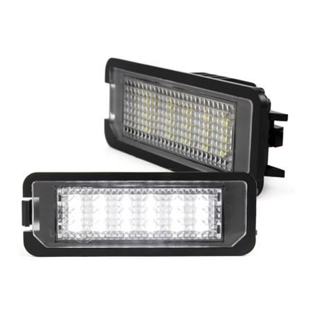 2 ampoules à LED éclairage de plaque d'immatriculation blanc pour