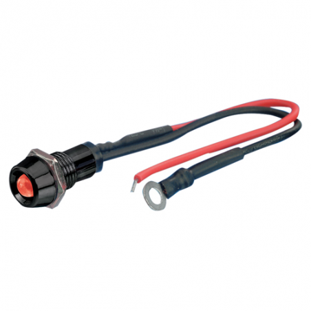 LED ROUGE CONTROLE ALLUMAGE AVEC REFLECTEUR NOIR