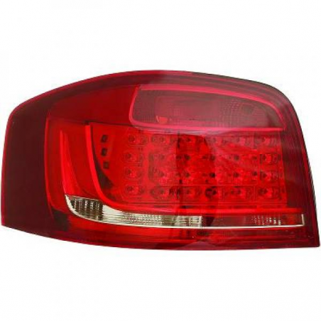 Kit feux arrière design Led Rouge Clair Audi A3,