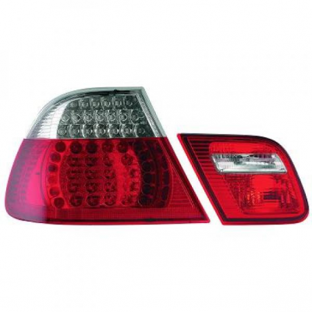 Feu arrière gauche LED rouge/blanc, BMW E46 Coupé