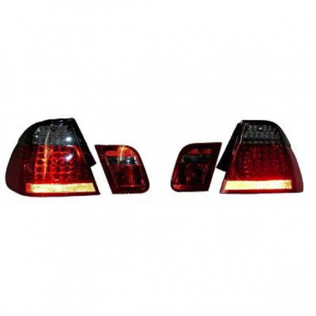 Feux arrière LED rouge/noir BMW E46 4-portes