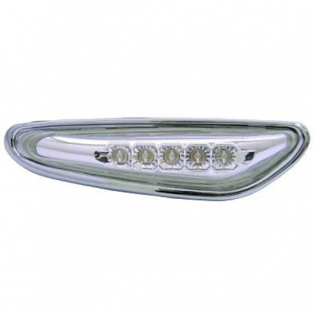 Clignotant latéral Design  chrome, LED         BMW Série 3 E46 et Série 5 E60