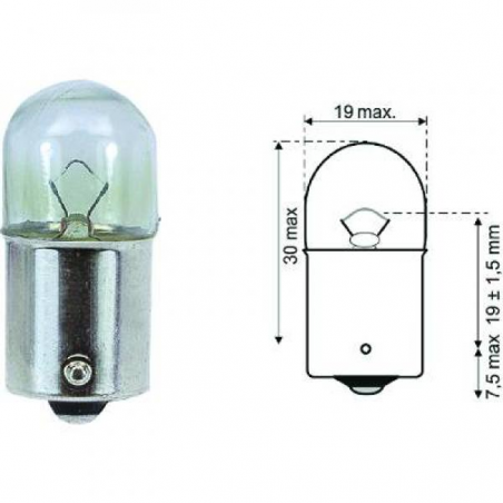 R5W [Tube] 12V 5W BA15s   