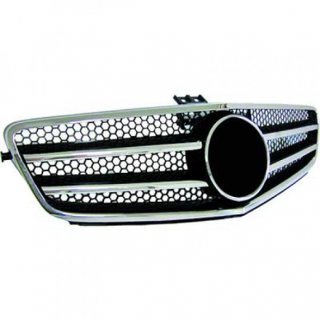 calandre Sport, chrome/noir, avec motif,       MERCEDES W204, 