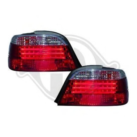  feux arrières design, rouge/blanc, LED            E38, 