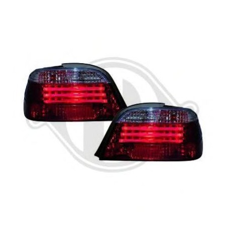  feux arrières design, rouge/gris, LED            E38, 