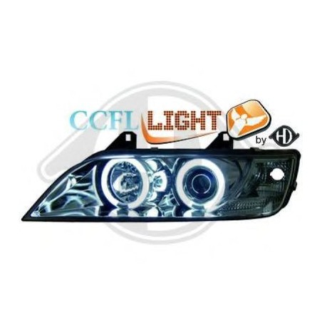  phares design angel eyes, CCFL Cool Lights, chrome, H1/H1   BMW Z3, 