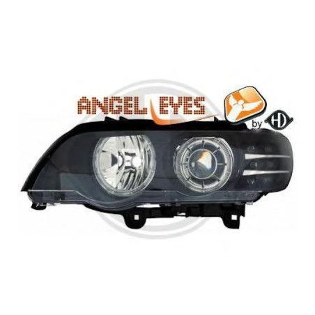  phares design, avec anneaux, avec correct. phare, noir, avec clign. LED   BMW X5 