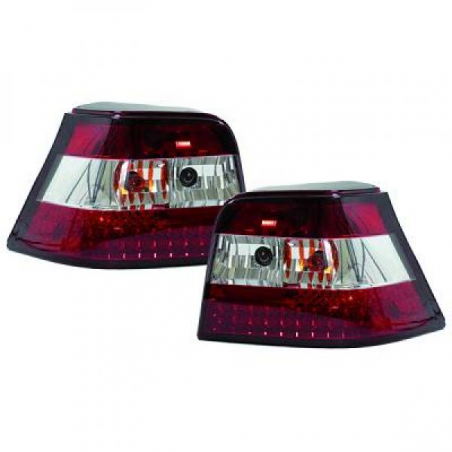 feux arrières Design  LED, rouge-blanc,         GOLF 4 - Berline