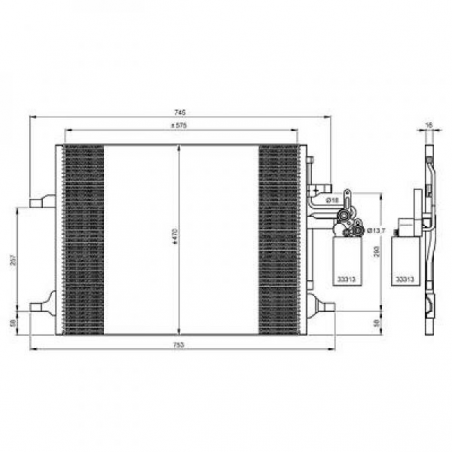 KONDENSATOR  S60/V70/XC60,