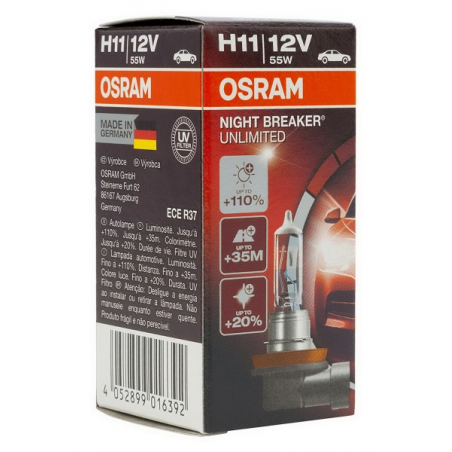 OSRAM NIGHT BREAKER UNLIMITED H4 Halogen Headlamp 12V 60/55W