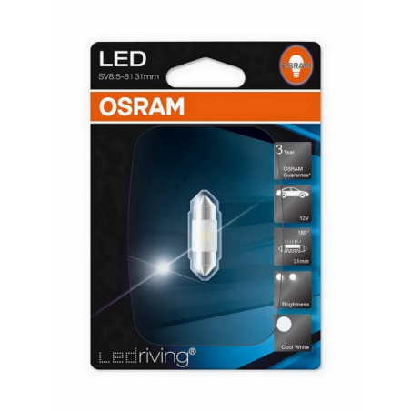 OSRAM LED Driving Cool White Festoon 31mm (6438 Form) 6000K (M2)