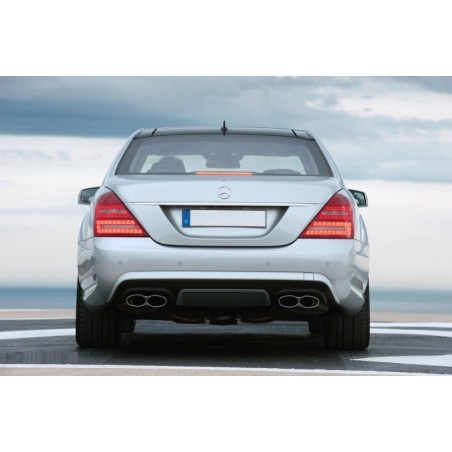 Rear Bumper Diffuser suitable for MERCEDES Benz W221 S-Class (2006-2013) Facelift S63 S65 AMG Design