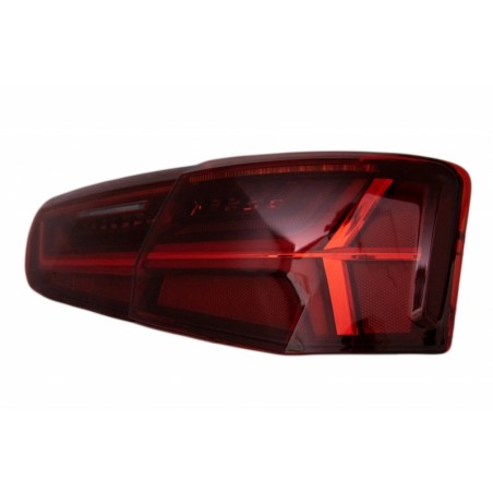 Taillights Full LED suitable for Audi A6 4G C7 Limousine (2011-2014) Red/Clear Facelift Design with Sequential Dynamic Turning L