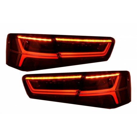 Taillights Full LED suitable for Audi A6 4G C7 Limousine (2011-2014) Red/Clear Facelift Design with Sequential Dynamic Turning L