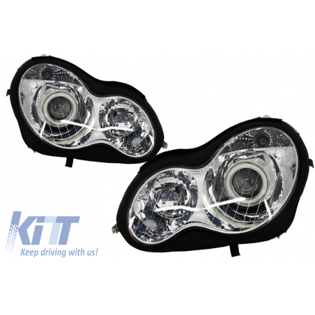 Angel Eyes Headlights suitable for MERCEDES W203 C-Class (2000-2007) 