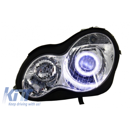 Angel Eyes Headlights suitable for MERCEDES W203 C-Class (2000-2007) 