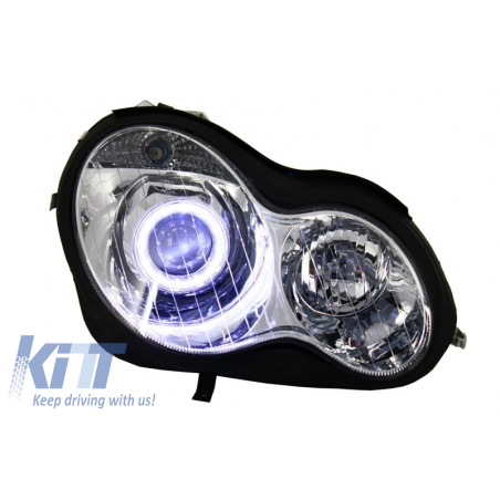 Angel Eyes Headlights suitable for MERCEDES W203 C-Class (2000-2007) 