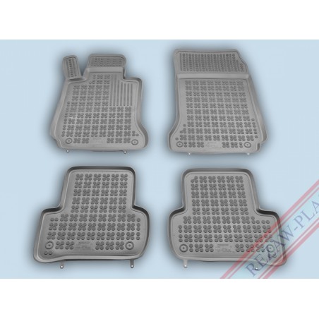 Floor mat Rubber Grey suitable for MERCEDES W204 C-Class 2007-2014