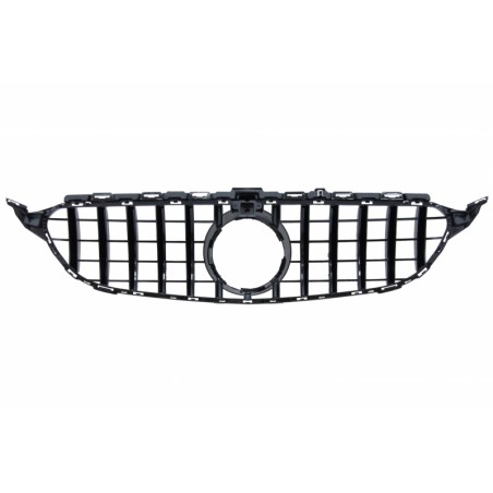 Front Grille suitable for MERCEDES C-Class W205 S205 C205 S205 (2014-2018) GT-R Panamericana Design Black With/Without 360 Camer