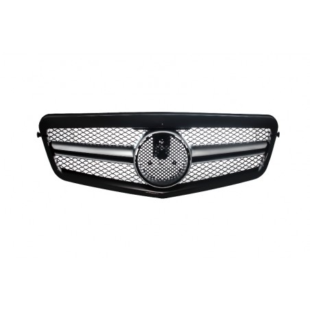 Front Central Grille suitable for MERCEDES Benz E Class W212 S212 (2009-2013) Facelift Single Stripe Design Black