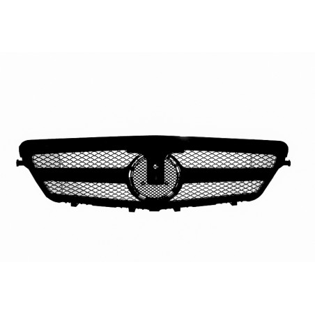 Front Central Grille suitable for MERCEDES Benz E Class W212 S212 (2009-2013) Facelift Single Stripe Design Black