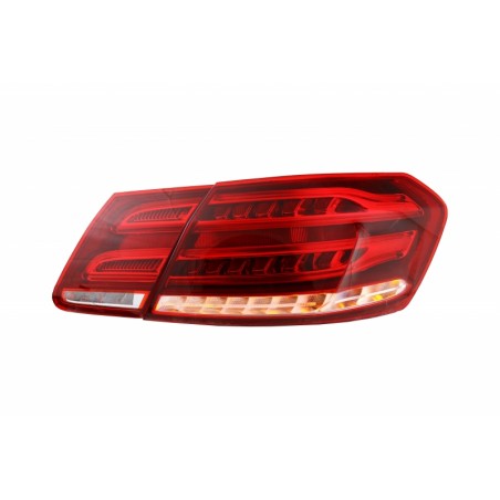 Full LED Light Bar Taillights suitable for MERCEDES Benz E-Class W212 (2009-2013) Conversion Facelift Design Red/Clear