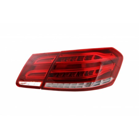 Full LED Light Bar Taillights suitable for MERCEDES Benz E-Class W212 (2009-2013) Conversion Facelift Design Red/Clear