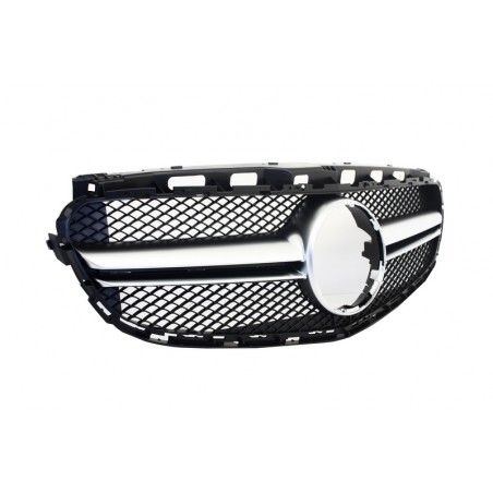 Front Grille Central Grille suitable for MERCEDES Benz E Class W212 (2013-2016) Facelift Look Silver