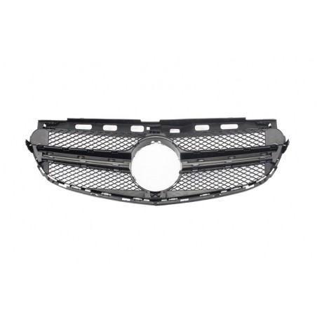 Front Grille Central Grille suitable for MERCEDES Benz E Class W212 (2013-2016) Facelift Look Silver