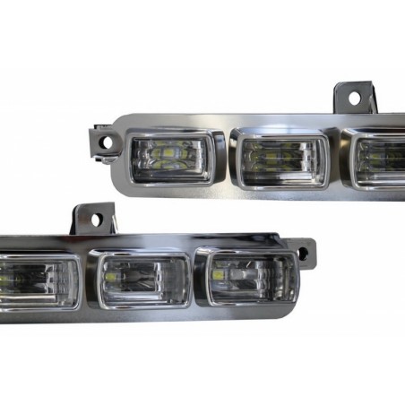 Front Bumper Spoiler LED DRL Extension suitable for Mercedes W463 G-Class G63 G65 (2013-2017)