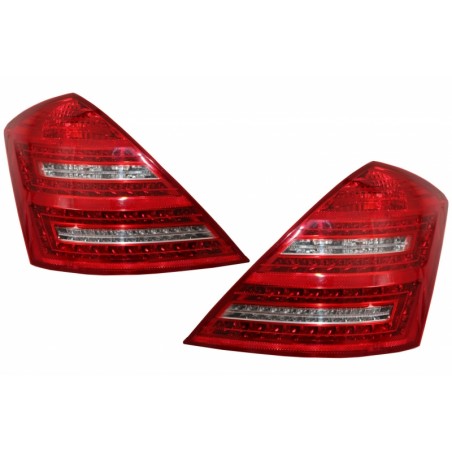 LED Taillights suitable for MERCEDES Benz S-Class W221 (2005-2009) Limousine Red Cristal Facelift Look