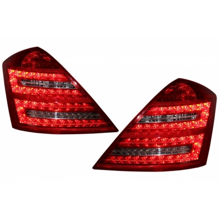 LED Taillights suitable for MERCEDES Benz S-Class W221 (2005-2009) Limousine Red Cristal Facelift Look