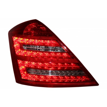 LED Taillights suitable for MERCEDES Benz S-Class W221 (2005-2009) Limousine Red Cristal Facelift Look