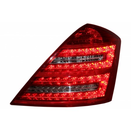 LED Taillights suitable for MERCEDES Benz S-Class W221 (2005-2009) Limousine Red Cristal Facelift Look