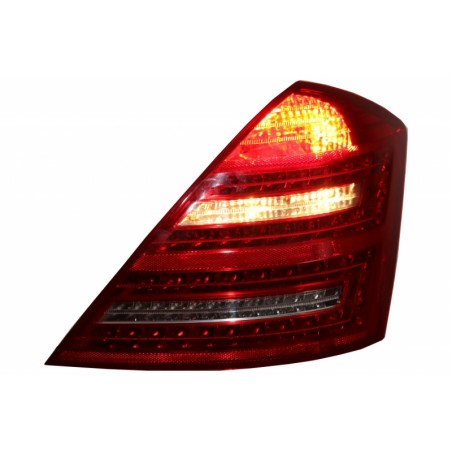 LED Taillights suitable for MERCEDES Benz S-Class W221 (2005-2009) Limousine Red Cristal Facelift Look