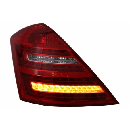 LED Taillights suitable for MERCEDES Benz S-Class W221 (2005-2009) Limousine Red Cristal Facelift Look