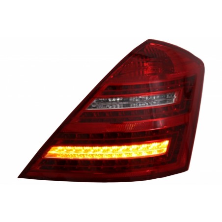 LED Taillights suitable for MERCEDES Benz S-Class W221 (2005-2009) Limousine Red Cristal Facelift Look