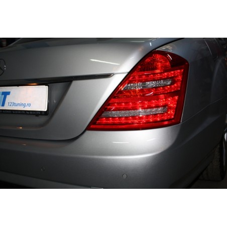 LED Taillights suitable for MERCEDES Benz S-Class W221 (2005-2009) Limousine Red Cristal Facelift Look