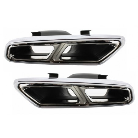 Exhaust Muffler Tips suitable for MERCEDES Benz S-Class W222 E-Class W212 S212 Facelift CLS W218 SL-Class R231 E63 S65 SL65 A-De