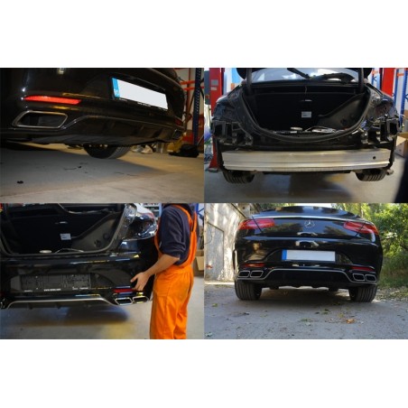 Rear Bumper Diffuser suitable for MERCEDES Benz C217 Coupe S-Class (2014-up) S63 Sport Design