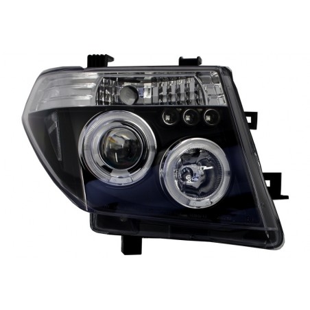 Headlights Angel Eyes suitable for NISSAN Navara D40 (2004-2009) / suitable for NISSAN Pathfinder R51 (2005-2008) Black