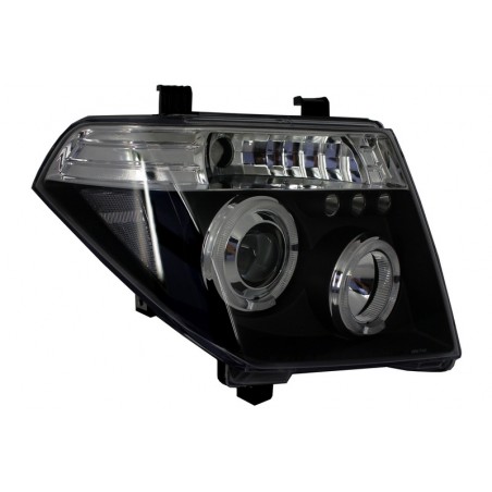 Headlights Angel Eyes suitable for NISSAN Navara D40 (2004-2009) / suitable for NISSAN Pathfinder R51 (2005-2008) Black